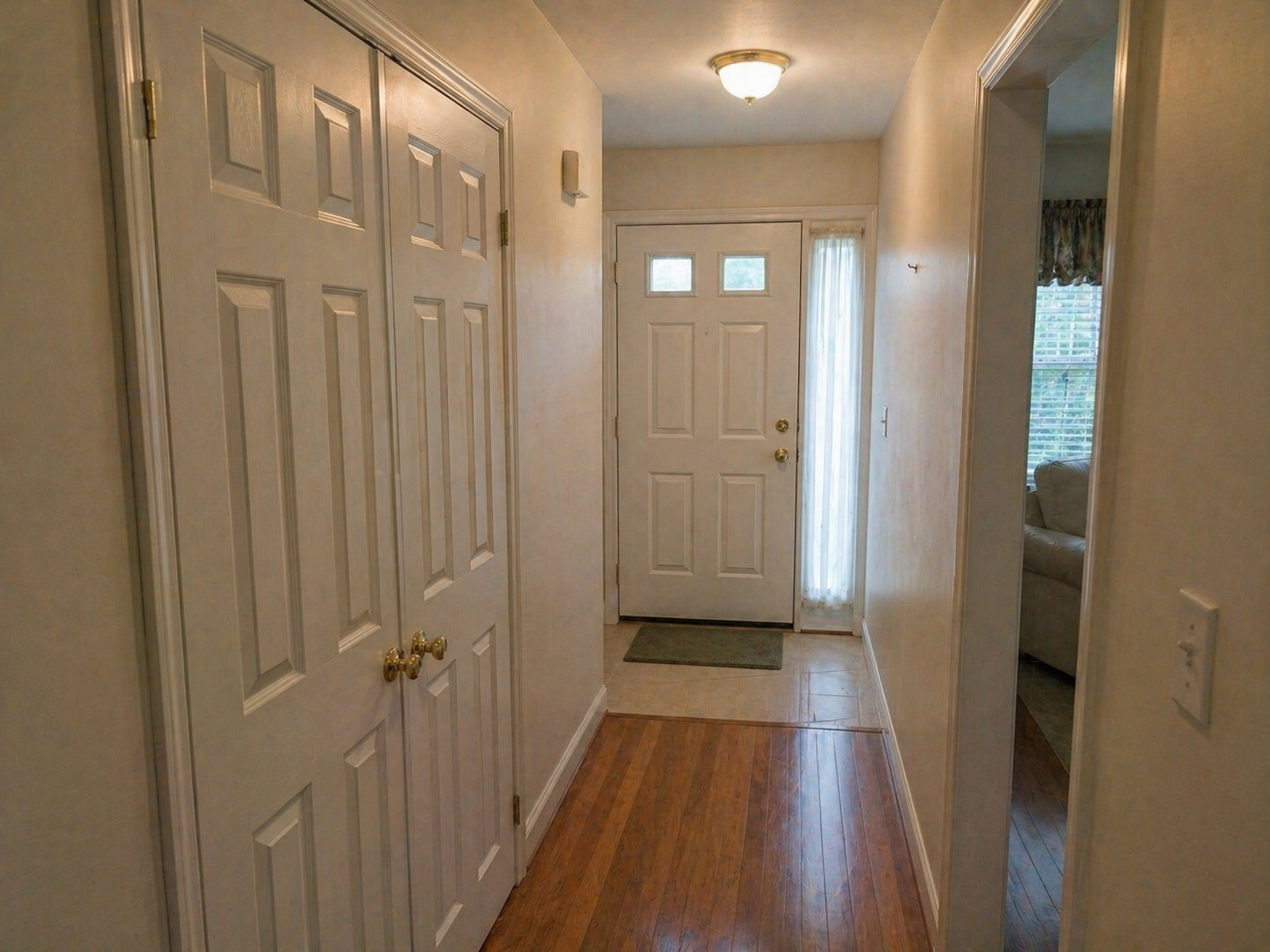 Entry hallway before staging