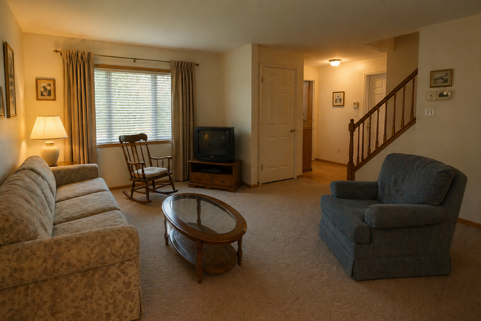 Living room before staging